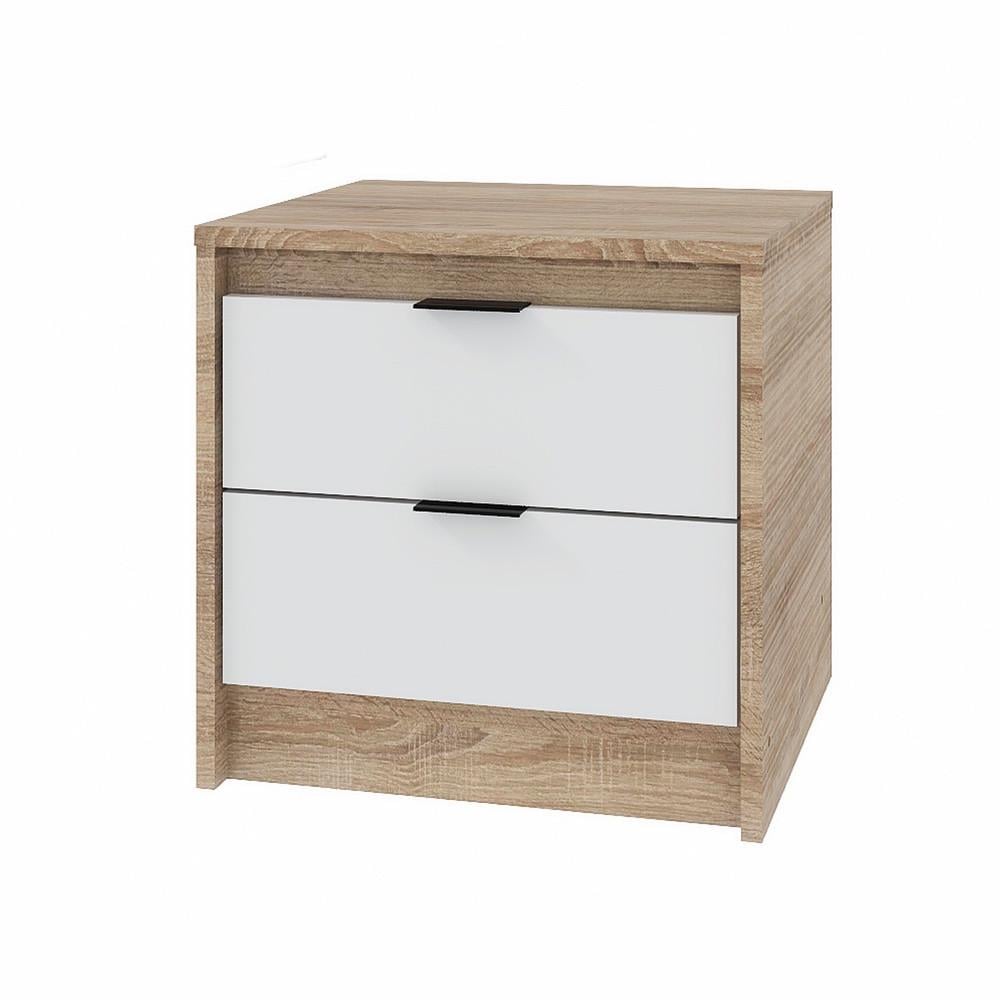 Тумба прикроватная Эверест Сити-450 45,2х38х44,2 см Дуб сонома/Белый (DTM-071090)