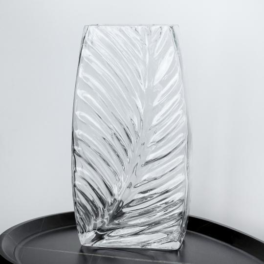 Ваза стеклянная Elisey Белый лист 28 см (9099-007)