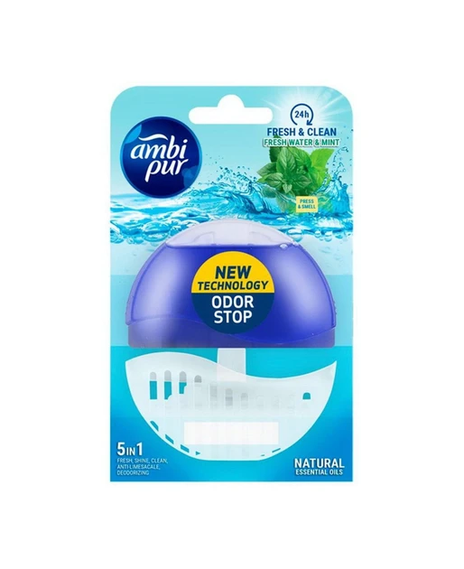 Блок в унитаз Ambi pur Fresh Water & Mint 55 мл Освежитель для унитаза Туалетный блок