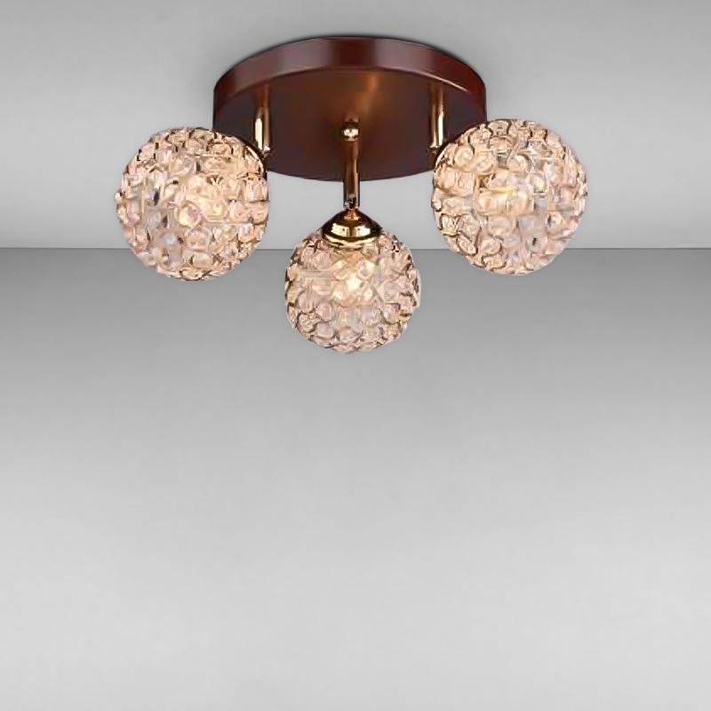 Люстра потолочная Light House MX-16378/3 на три лампы Коричневый/Золото