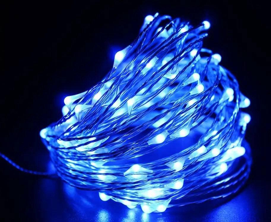 Гирлянда на батарейках з USB Oscar роса 10 м Синій (10m-blue-USB+batt) Гирлянда на батарейках з USB Oscar роса 10 м Синій (10m-blue-USB+batt)