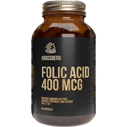 Фолиевая кислота Grassberg Folic Acid 400 mcg 60 Caps