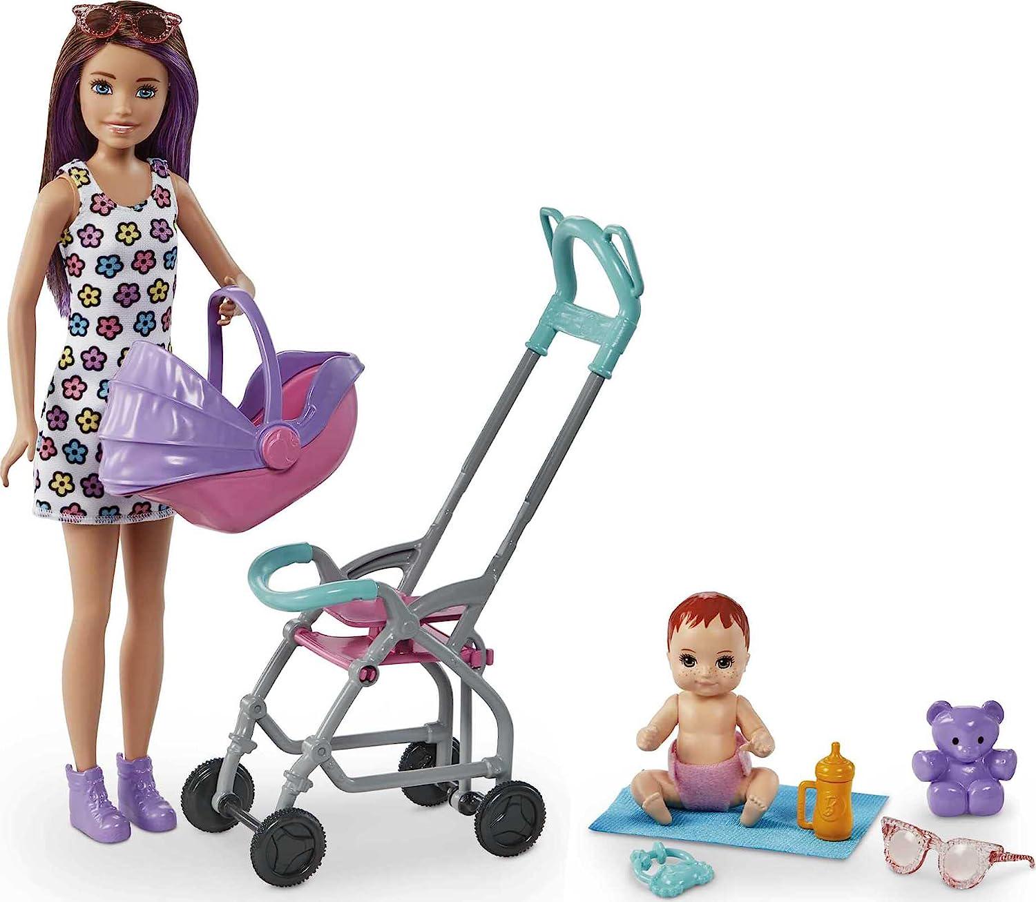 Ігровий набір Barbie Skipper Babysitters with Stroller and Baby
