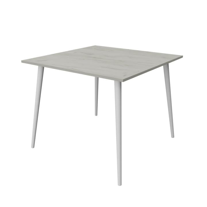 Стол обеденный квадратный Лойс дерево/ЛДСП 880х880 мм Дуб крафт белый/Белый