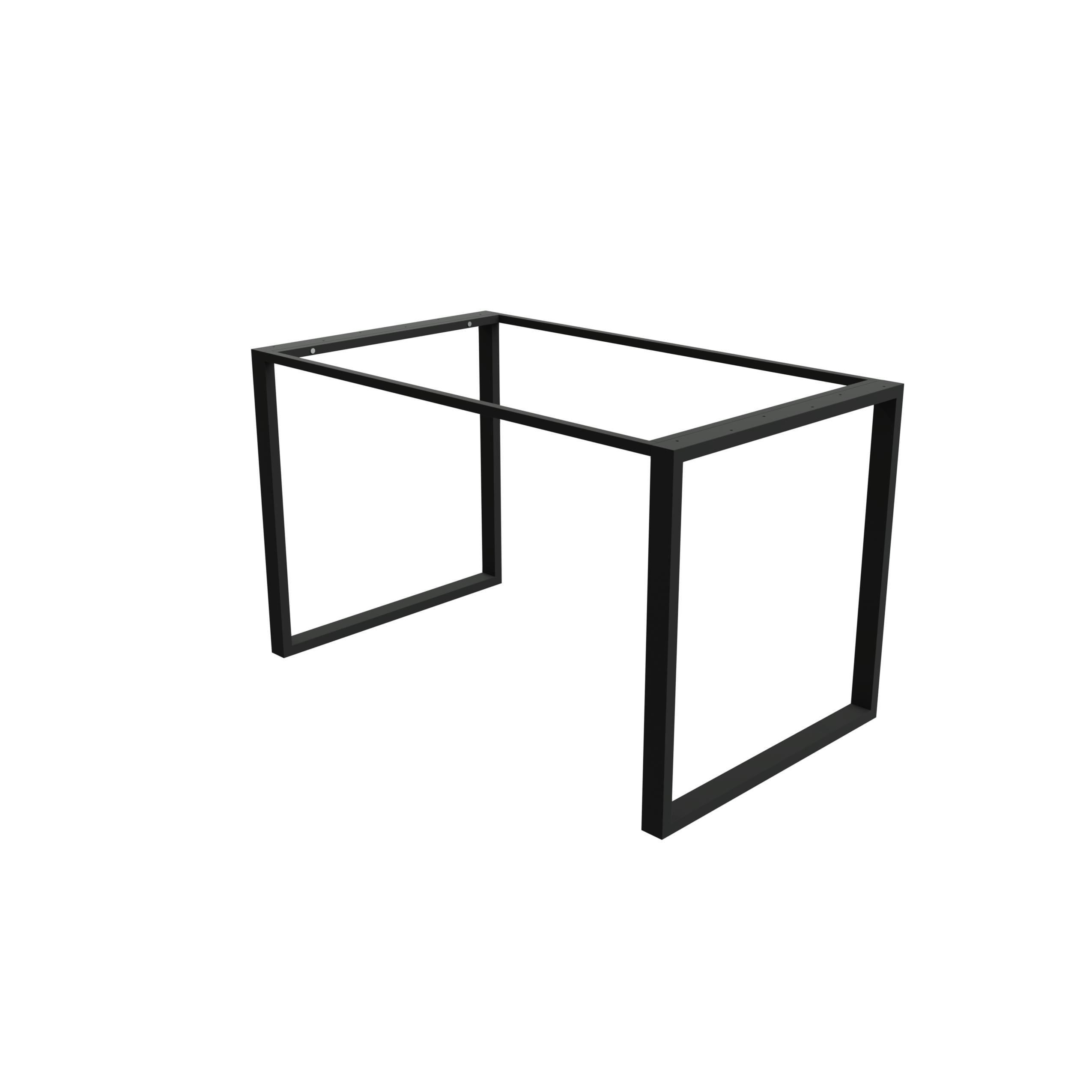 Каркас для стола металлический Lofty Квадрат Серия 31 ширина 1200х700 мм Черный