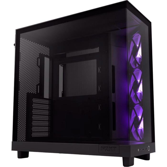 Корпус для ПК NZXT H6 Flow Midi-Tower PSU ATX/MicroATX/Mini-ITX RGB Black (CC-H61FB-R1)