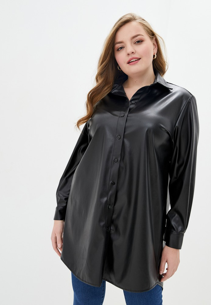 Блуза Jhiva с длинным рукавом р. 56 Черный (70049610)