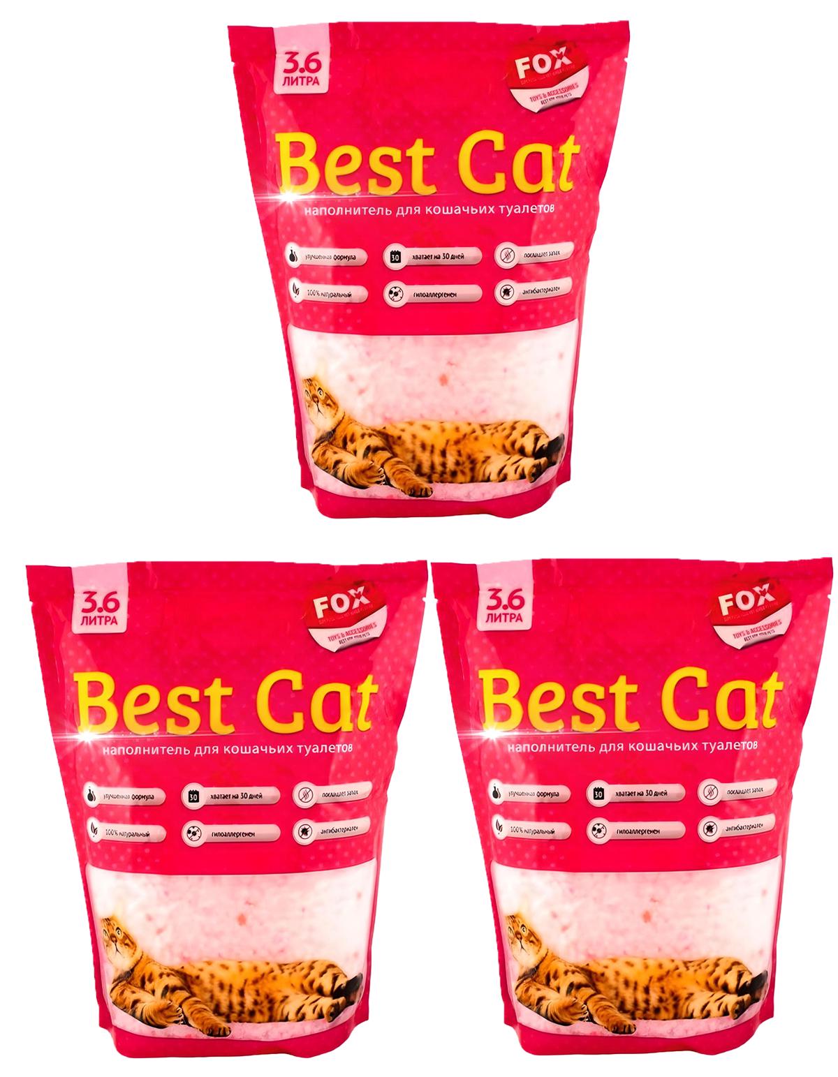 Наполнитель для кошачьего туалета Best Cat cиликагелевый 3,6 л 3 шт. Pink (338004796)