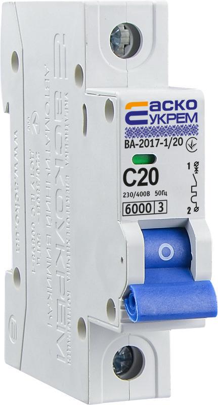 Автоматический выключатель АСКО-Укрем ВА-2017 1P 20А 6кА C (A0010170004) - фото 6