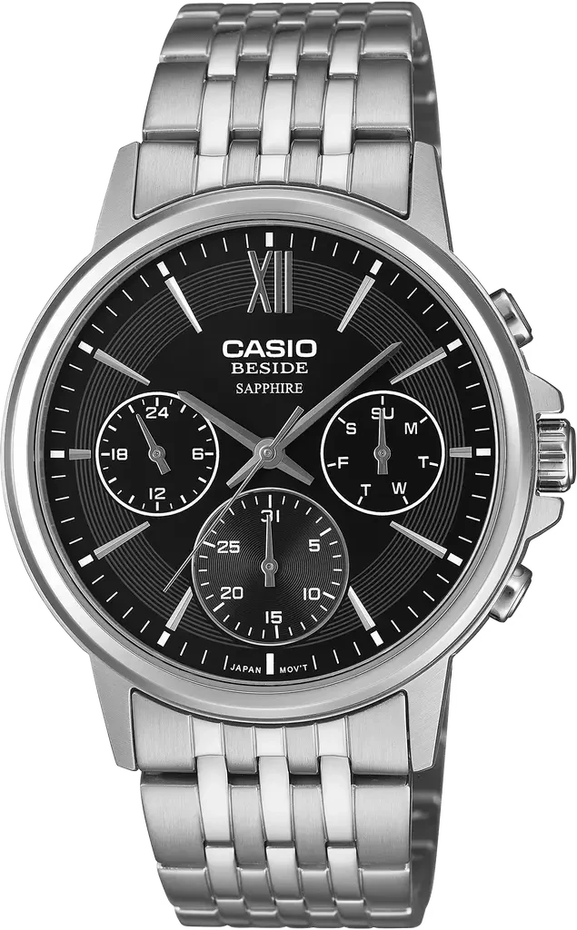 Наручные часы мужские Casio Beside BMS-300D-1A с сапфировым стеклом/стальным корпусом Черный (3122081004)