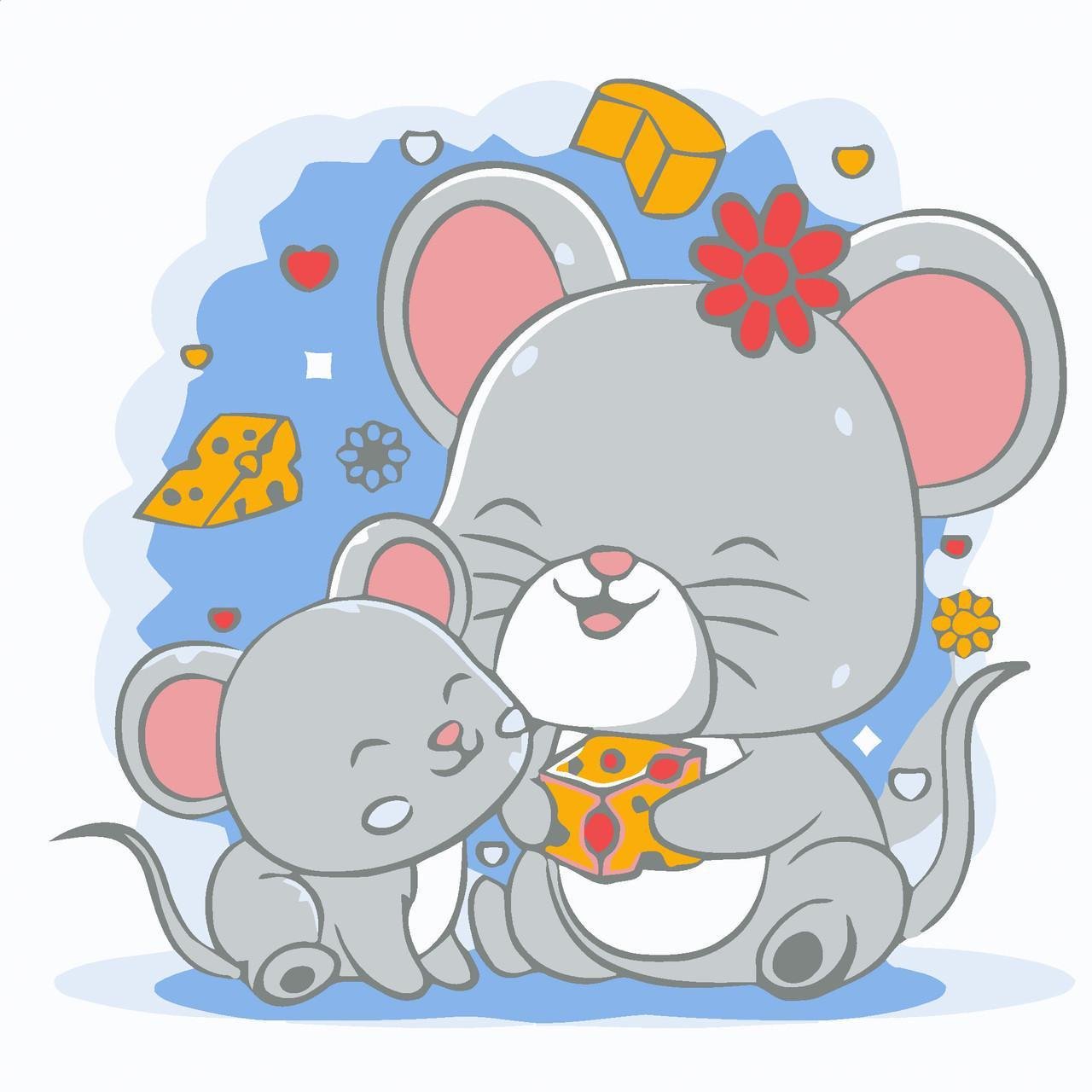 Картина за номерами Strateg Тепло материнства 20х20 см (HH7082)