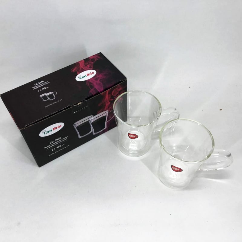 Чашки Con Brio CB-8535-2 скляні з подвійним дном 2 шт. 350 мл (tf5106) - фото 8 Чашки Con Brio CB-8535-2 скляні з подвійним дном 2 шт. 350 мл (tf5106) - фото 8
