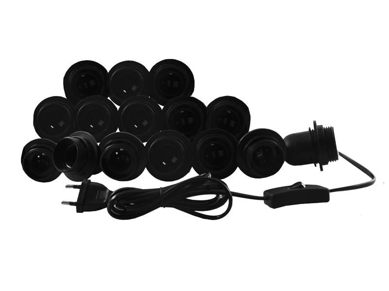 Подсветка гримерного зеркала LEDUA светодиодная врезная с ручным выключателем 15 шт. E27 Черный Подсветка гримерного зеркала LEDUA светодиодная врезная с ручным выключателем 15 шт. E27 Черный