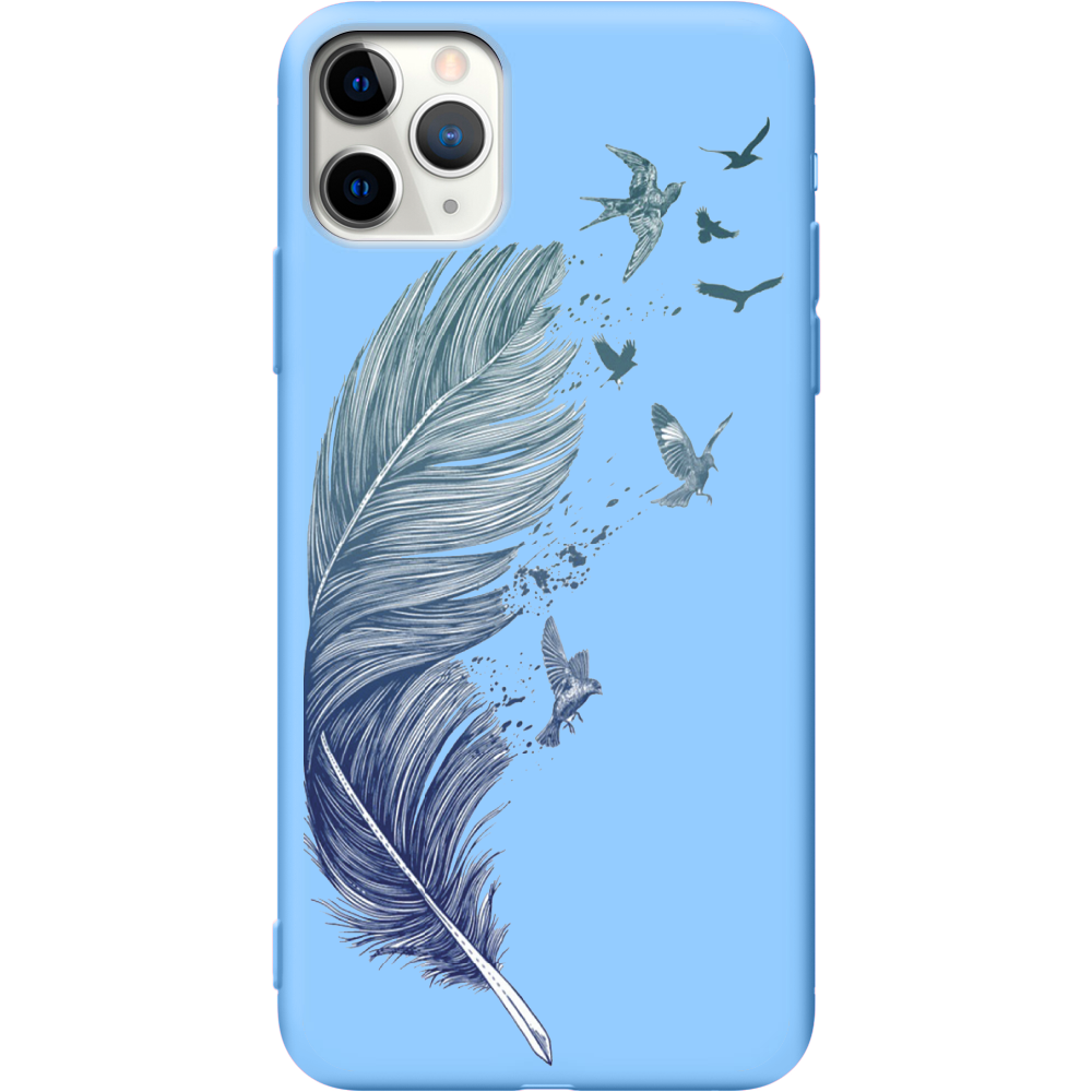 Чехол Boxface iPhone 11 Pro Feather Голубой силикон (38189-cc38-43045)