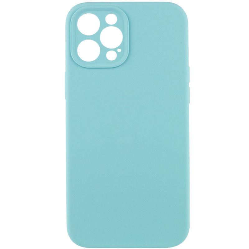 Противоударный чехол Silicone Case Full Camera Protective (AA) NL для Apple iPhone 12 Pro (6.1") Бирюзовый / Marine Green
