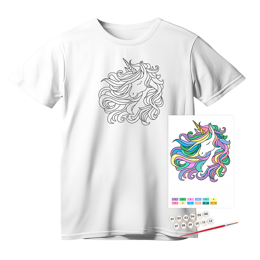 Набір футболка-розмальовка Rosa Talent Unicorn бавовна S (2742432706)
