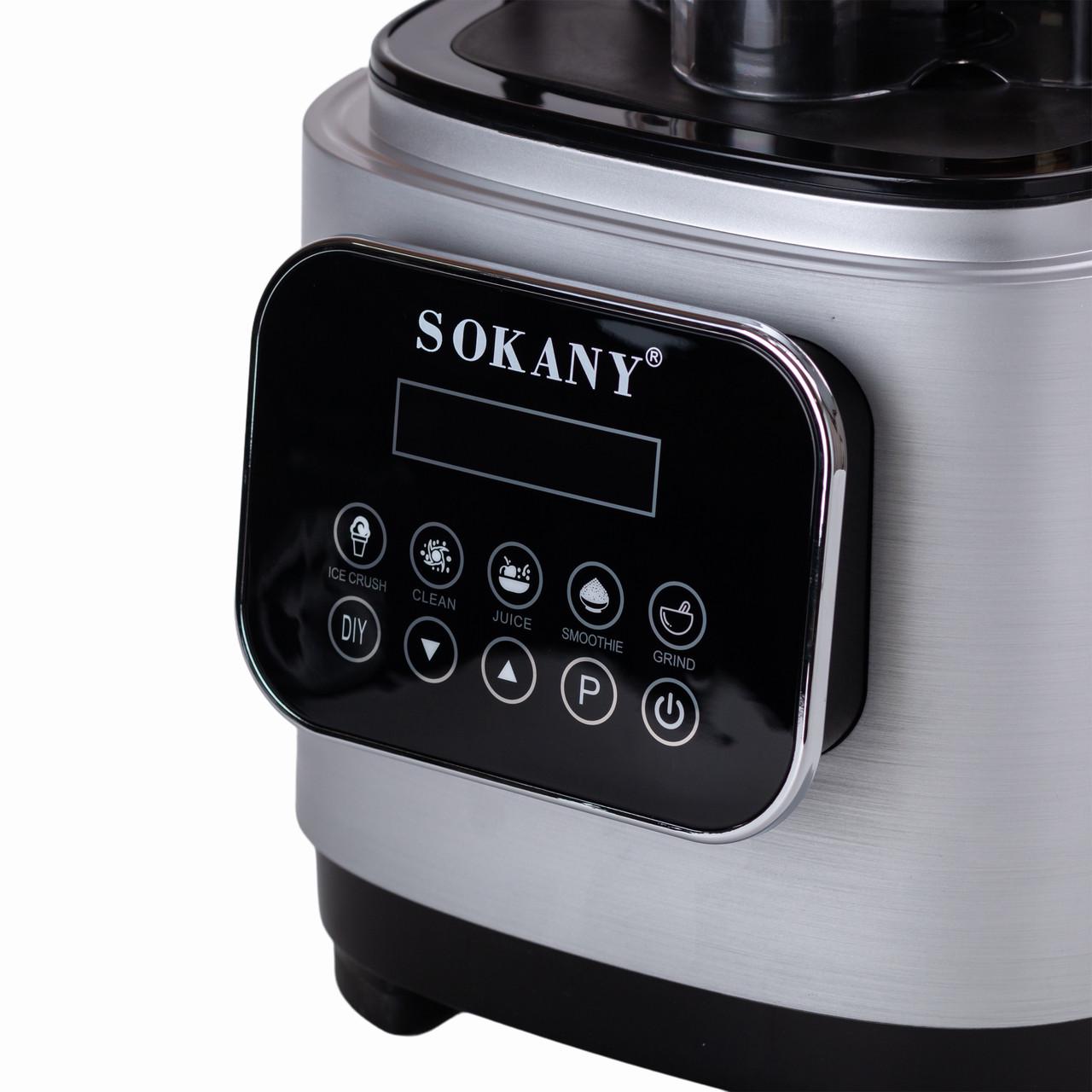 Блендер стационарный Sokany SK-03024 с чашей 2 л и звукоизоляцией 8000 Вт Сталь (27969752) - фото 7 Блендер стационарный Sokany SK-03024 с чашей 2 л и звукоизоляцией 8000 Вт Сталь (27969752) - фото 7