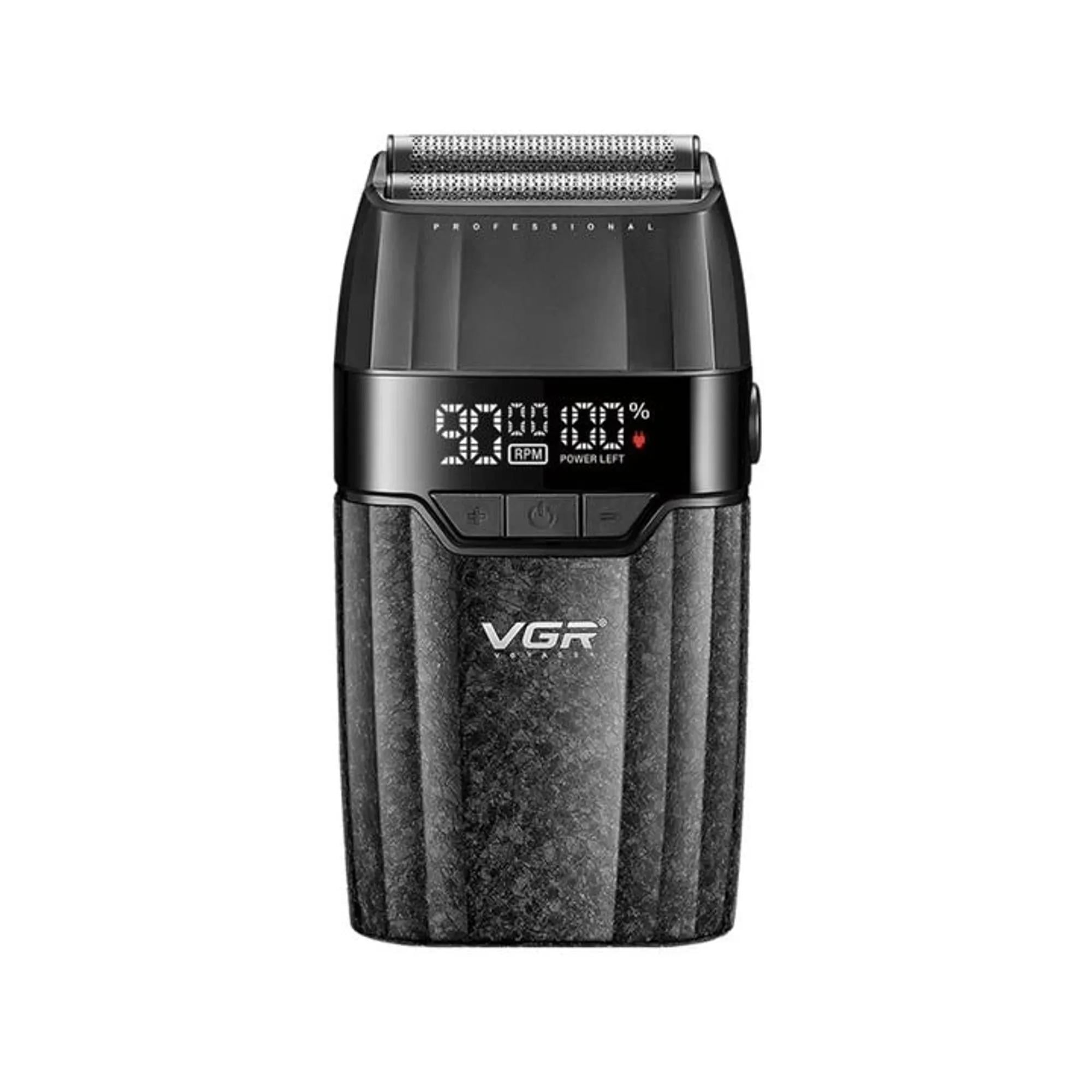 Шейвер профессиональный VGR V-640S с двойными титановыми сетками и LED-дисплеем.
