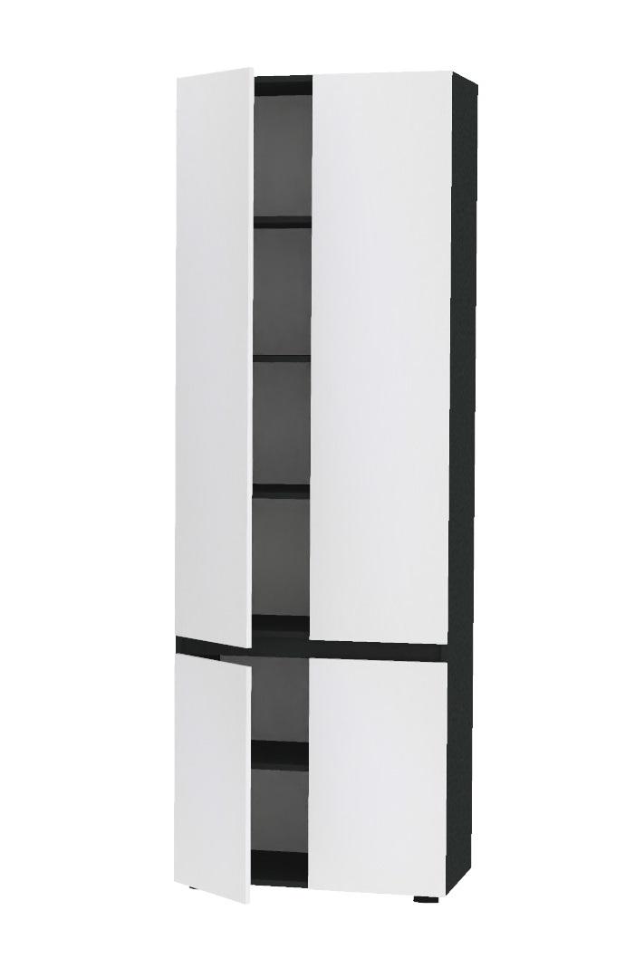 Шкаф Алекса СН-900-1п 90х50х218 см Белый/Антрацитовый