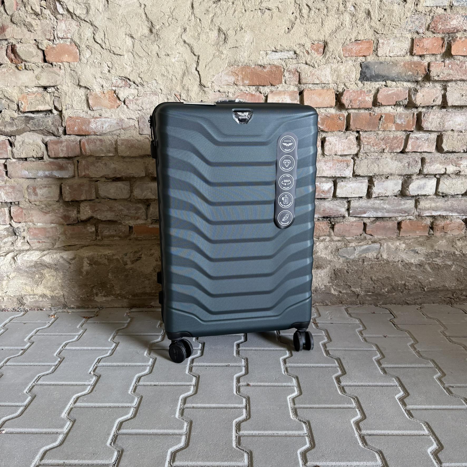 Чемодан Wings PEA01 дорожный L Зеленый (26557302) - фото 2 Чемодан Wings PEA01 дорожный L Зеленый (26557302) - фото 2