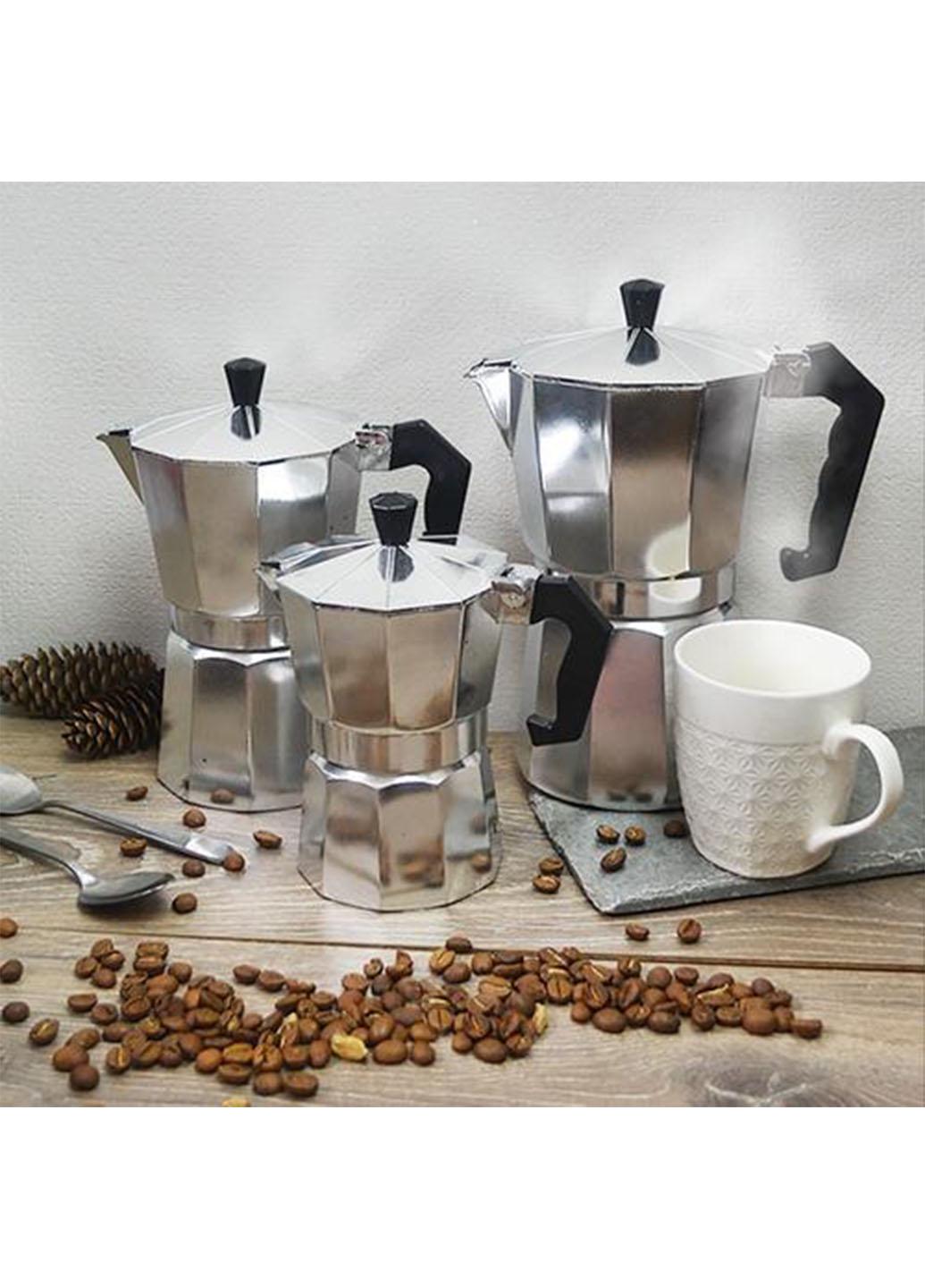 Кофеварка гейзерная Stenson 300 мл на 6 порций Серый (43600А) - фото 4 Кофеварка гейзерная Stenson 300 мл на 6 порций Серый (43600А) - фото 4