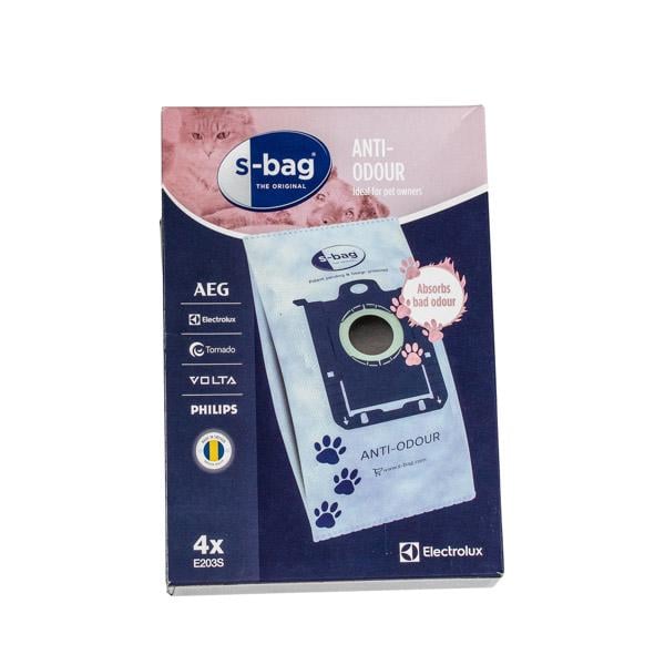 Набір мішків 4 шт. E203S S-BAG Anti-Odour для пилососа Electrolux 900168459 (00000008460)