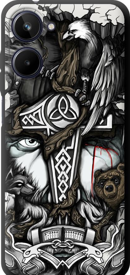 Чехол на Realme 10 Тату Викинг (4098b-2946-42517) Чехол на Realme 10 Тату Викинг (4098b-2946-42517)