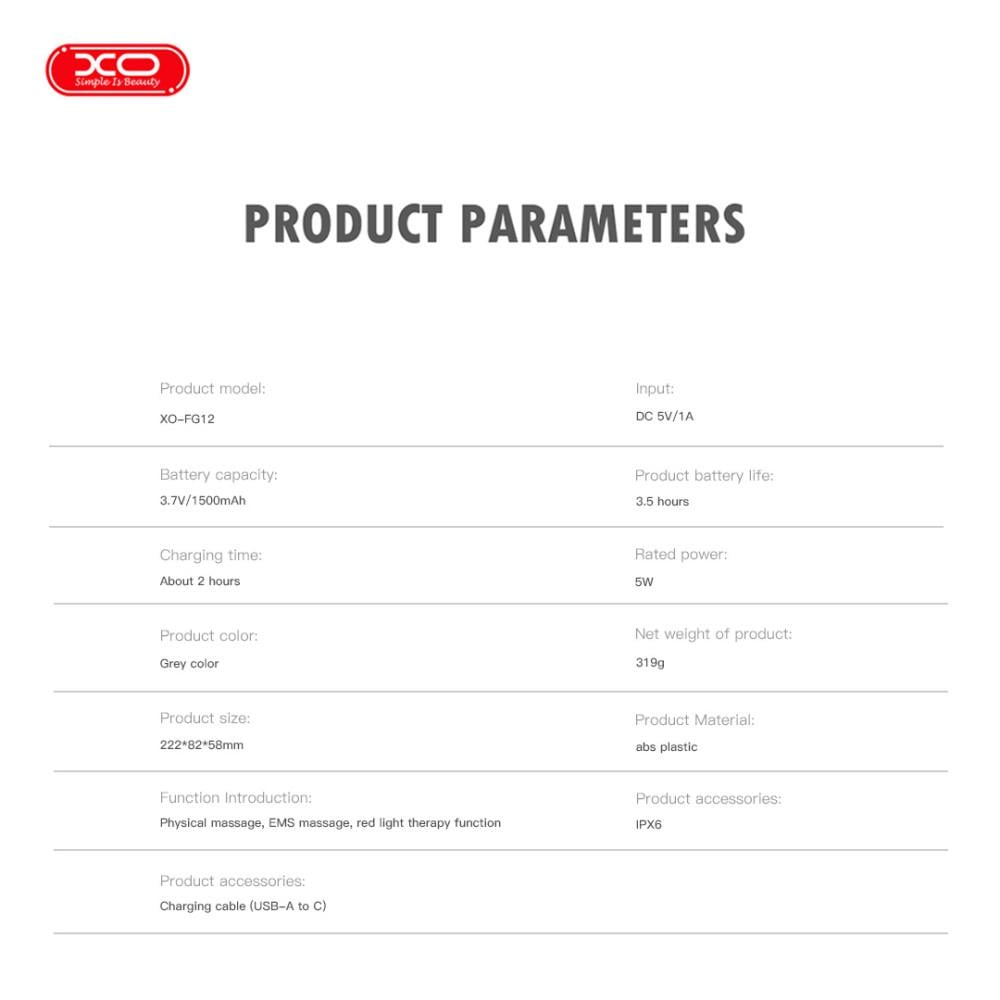 Массажер расческа для волос Xo FG12 Smart 5W (FG12) - фото 9 Массажер расческа для волос Xo FG12 Smart 5W (FG12) - фото 9