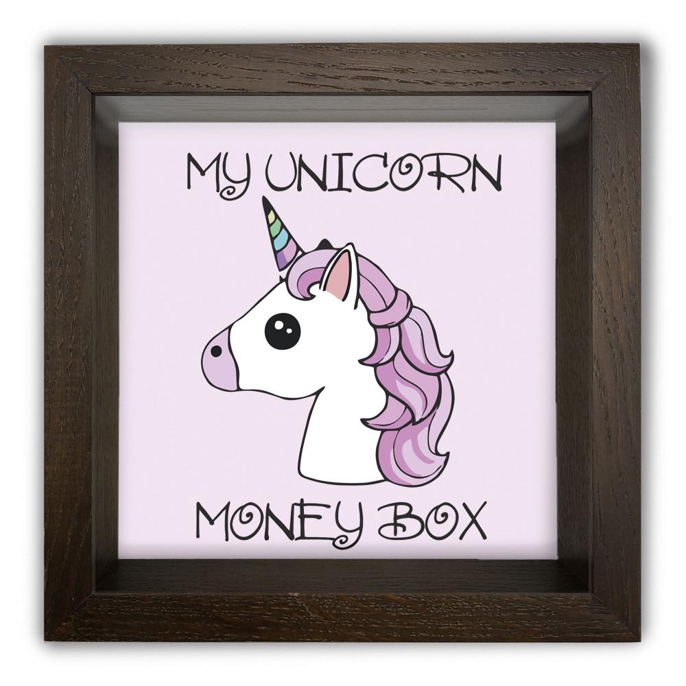 Копилка My unicorn money box деревянная 20x20x6,5 см Коричневый (хркп0009ка)