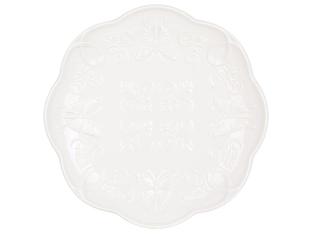 Фарфоровое блюдо для сервировки Ажур 20,7x2,8 см Белый (BDI-988-454)