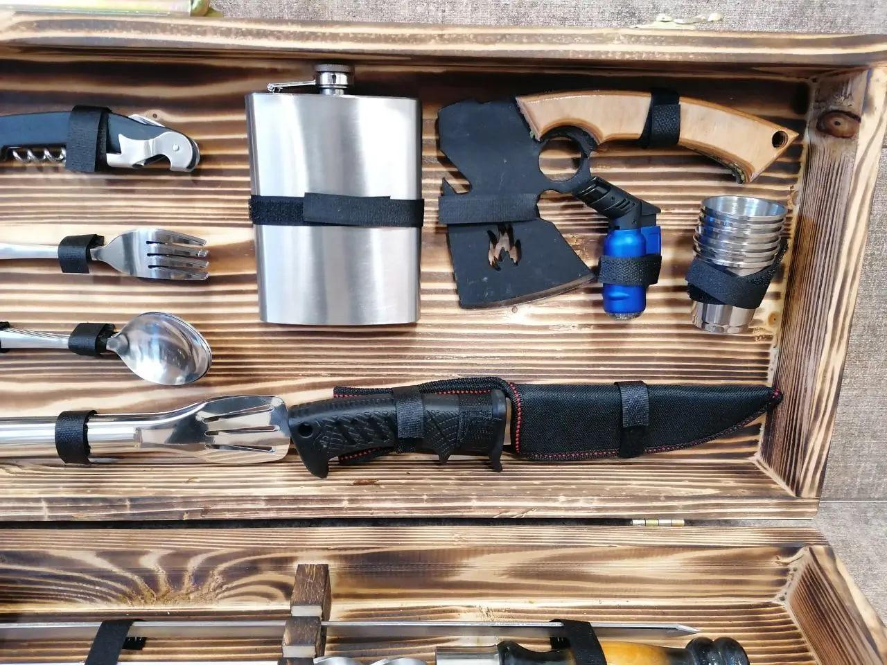 Набір шампурів Профі №25 у кейсі (10644721) - фото 4 Набір шампурів Профі №25 у кейсі (10644721) - фото 4