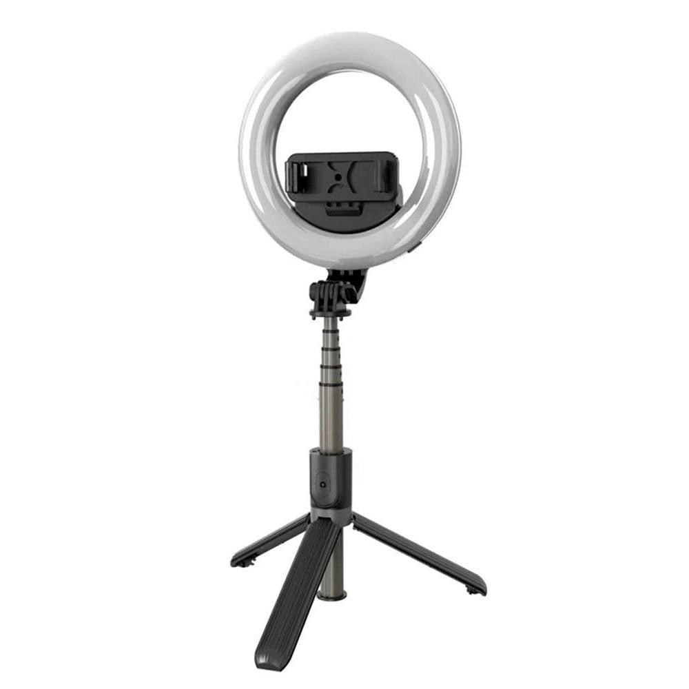 Штатив монопод з кільцевою Led лампою для телефону Selfie Stick L07 16 см (1008043-Black-1)