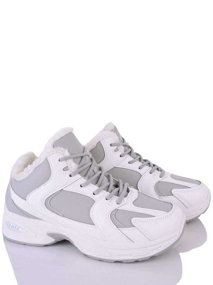 Кроссовки кожаные на меху Stilli MN200-14 р. 38 Серый