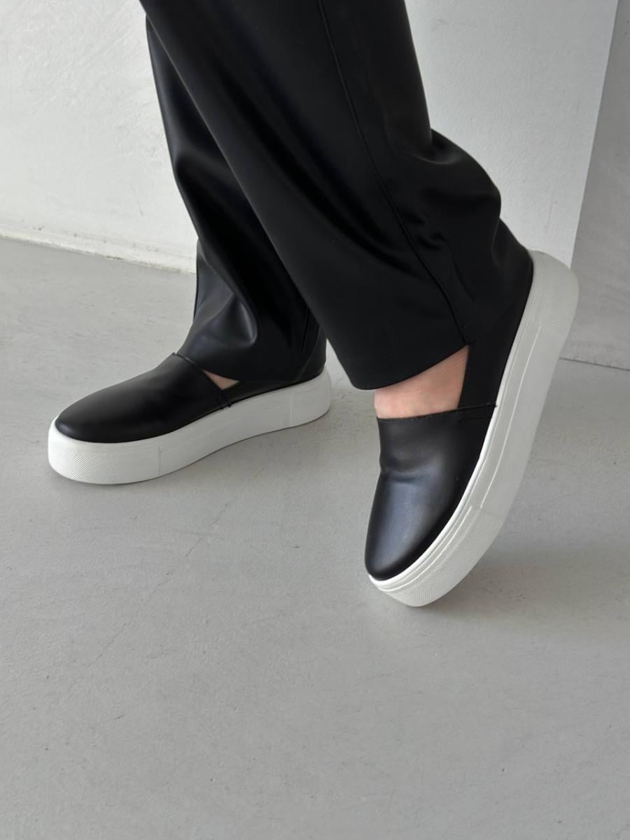 Слипоны женские кожаные р. 37 Черный (9907-3/37)