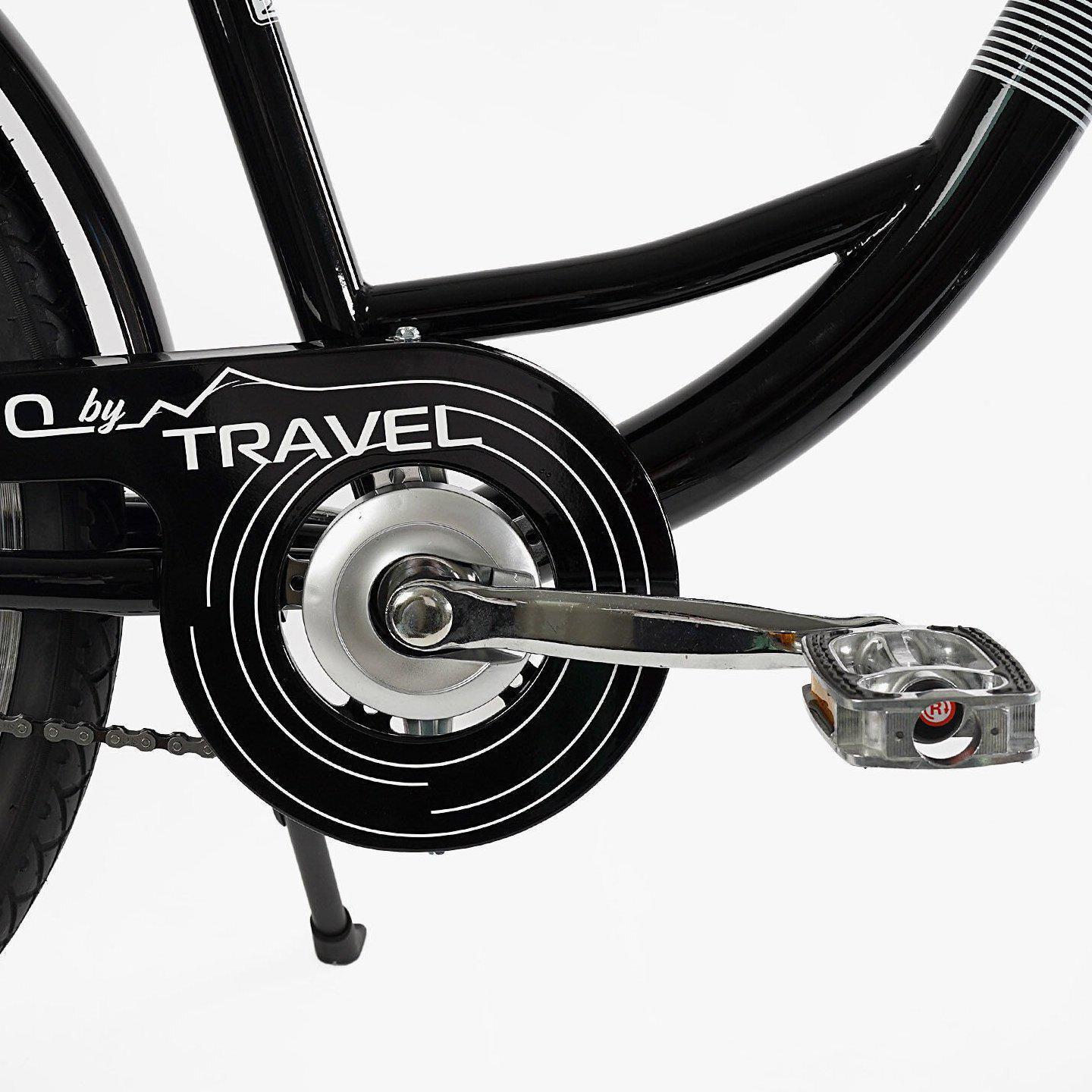 Велосипед городской Corso Travel с корзиной и багажником рама 16,5/26" Черный - фото 5 Велосипед городской Corso Travel с корзиной и багажником рама 16,5/26" Черный - фото 5