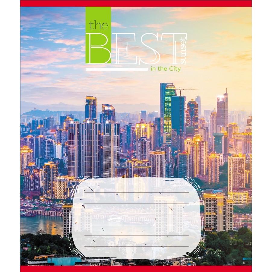 Шкільний зошит Захід сонця у місті 096-630190K-2 в клітинку 96 аркушів (RLT55423)