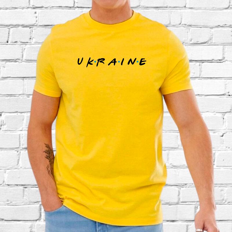 Футболка чоловіча з вишивкою Ukraine L Жовтий (495119-16-6)