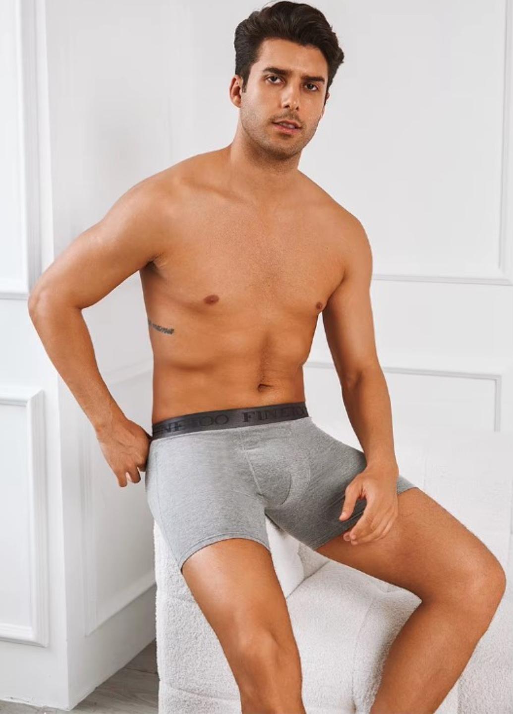 Трусы мужские хлопковые удлиненные Extra Comfort Plus Серый (1671-48-04) - фото 1