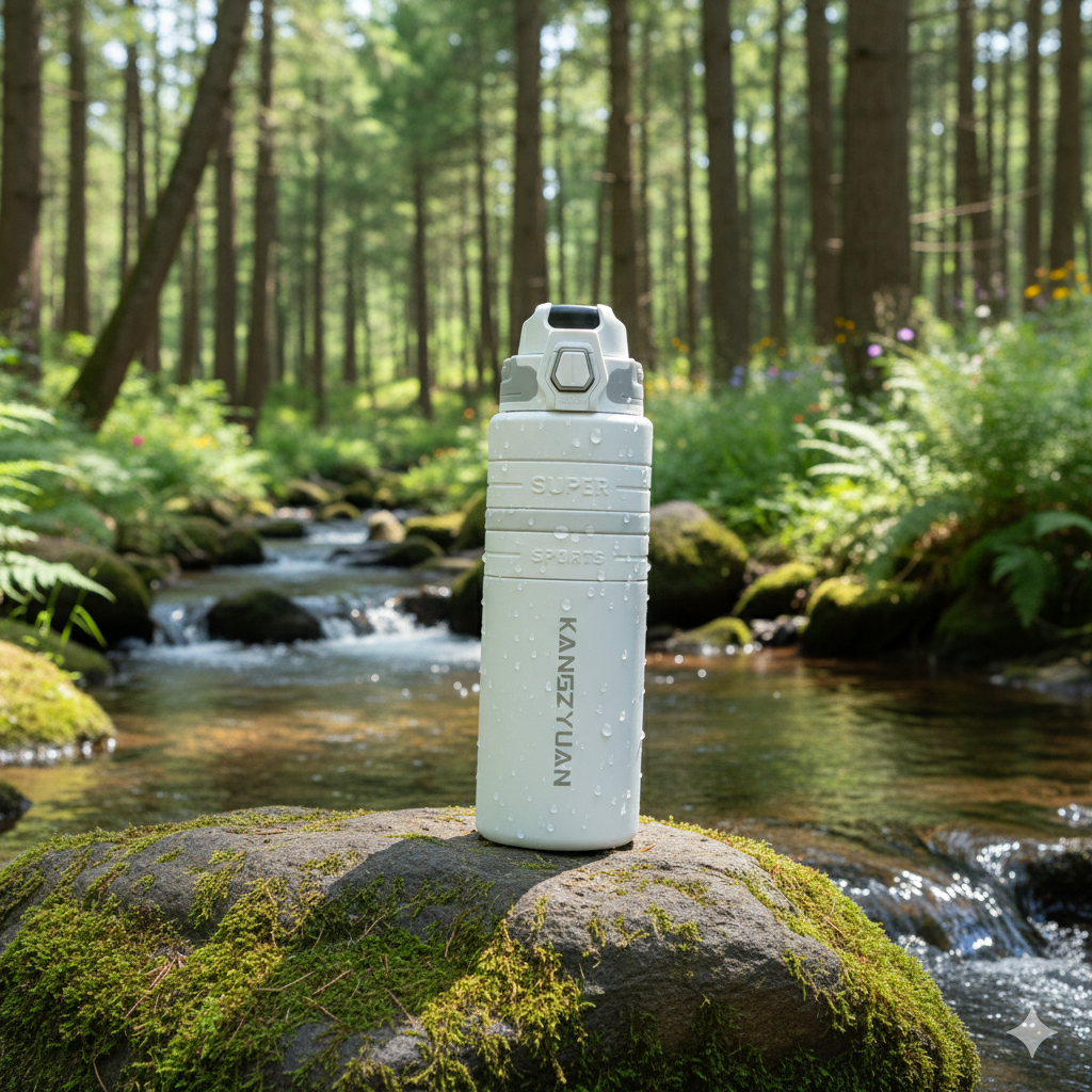 Термос бутылка из нержавеющей стали KANGZYUAN с двойной стенкой вакуумный 800 мл Белый (2466156305) - фото 12 Термос бутылка из нержавеющей стали KANGZYUAN с двойной стенкой вакуумный 800 мл Белый (2466156305) - фото 12