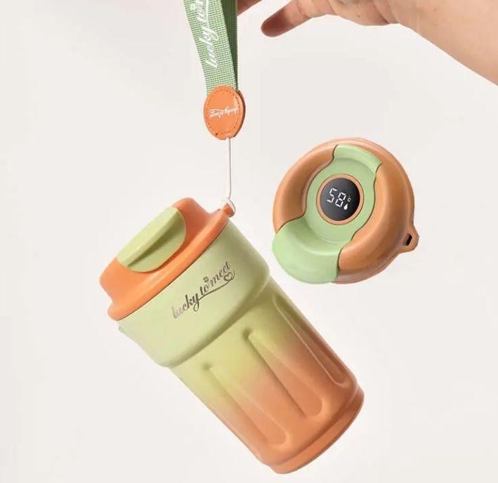 Термокухоль Смарт градієнт з інтелектуальним дисплеєм температури 420 мл Помаранчевий (2470371610) - фото 6