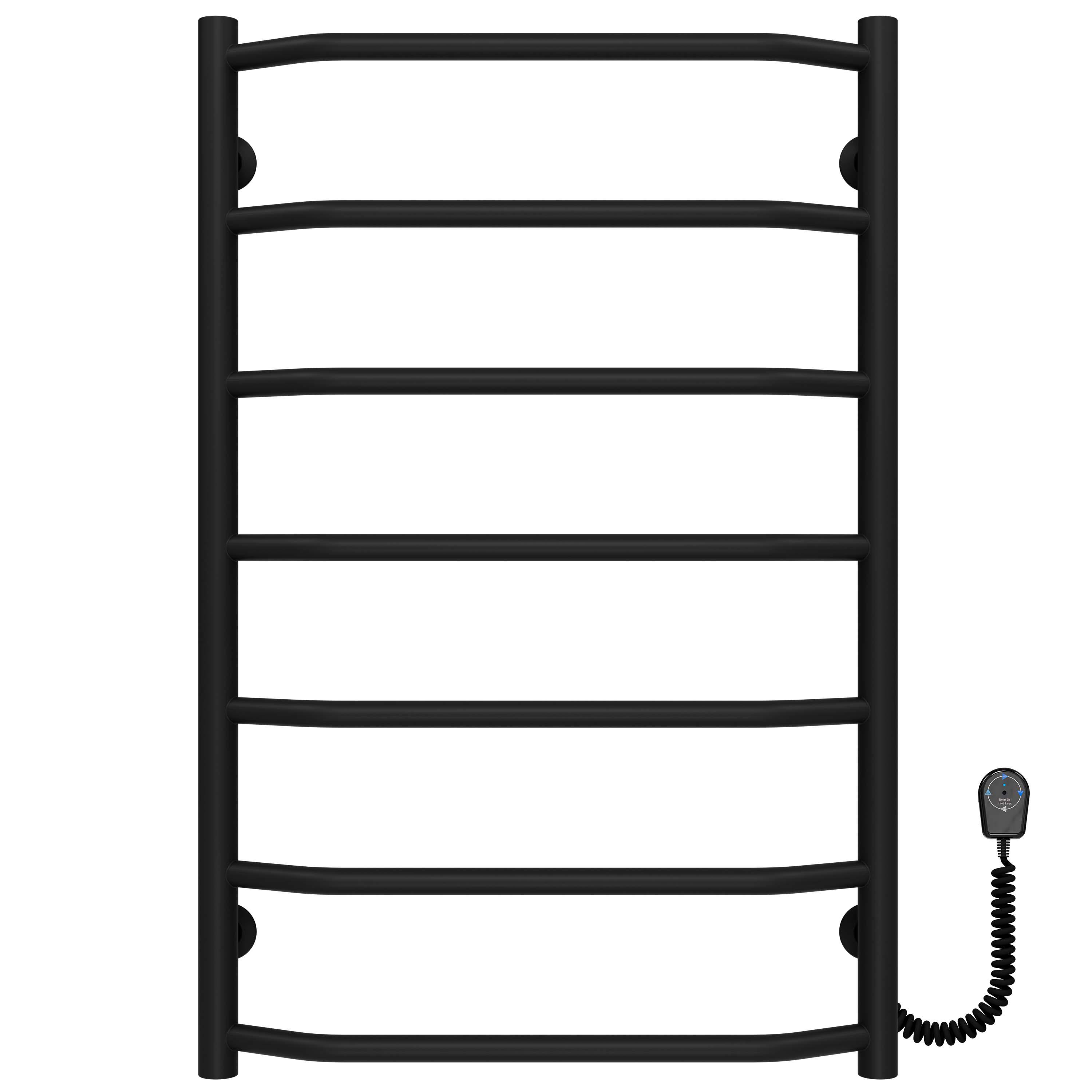 Полотенцесушитель электрический Deffi Трапеция П7 EF16 правое подключение нержавеющая сталь 500х800 мм Черный (C.TR.80.50.7.E.B.R.5)