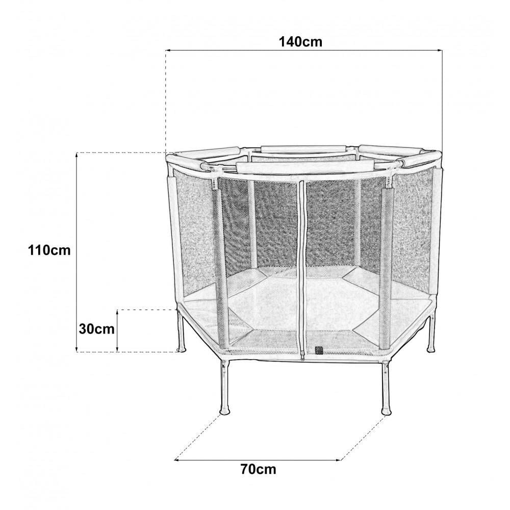 Батут-манеж Just Fun с защитной сеткой 140 см Multicolor - фото 2 Батут-манеж Just Fun с защитной сеткой 140 см Multicolor - фото 2