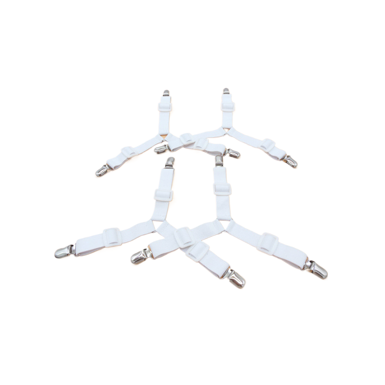 Фіксатор для простирадла регульований для наматрацника 4 шт. Білий (U9343)