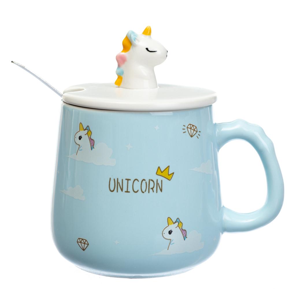 Керамическая чашка Elisey Little unicorn 350 мл Голубой (8805-033)