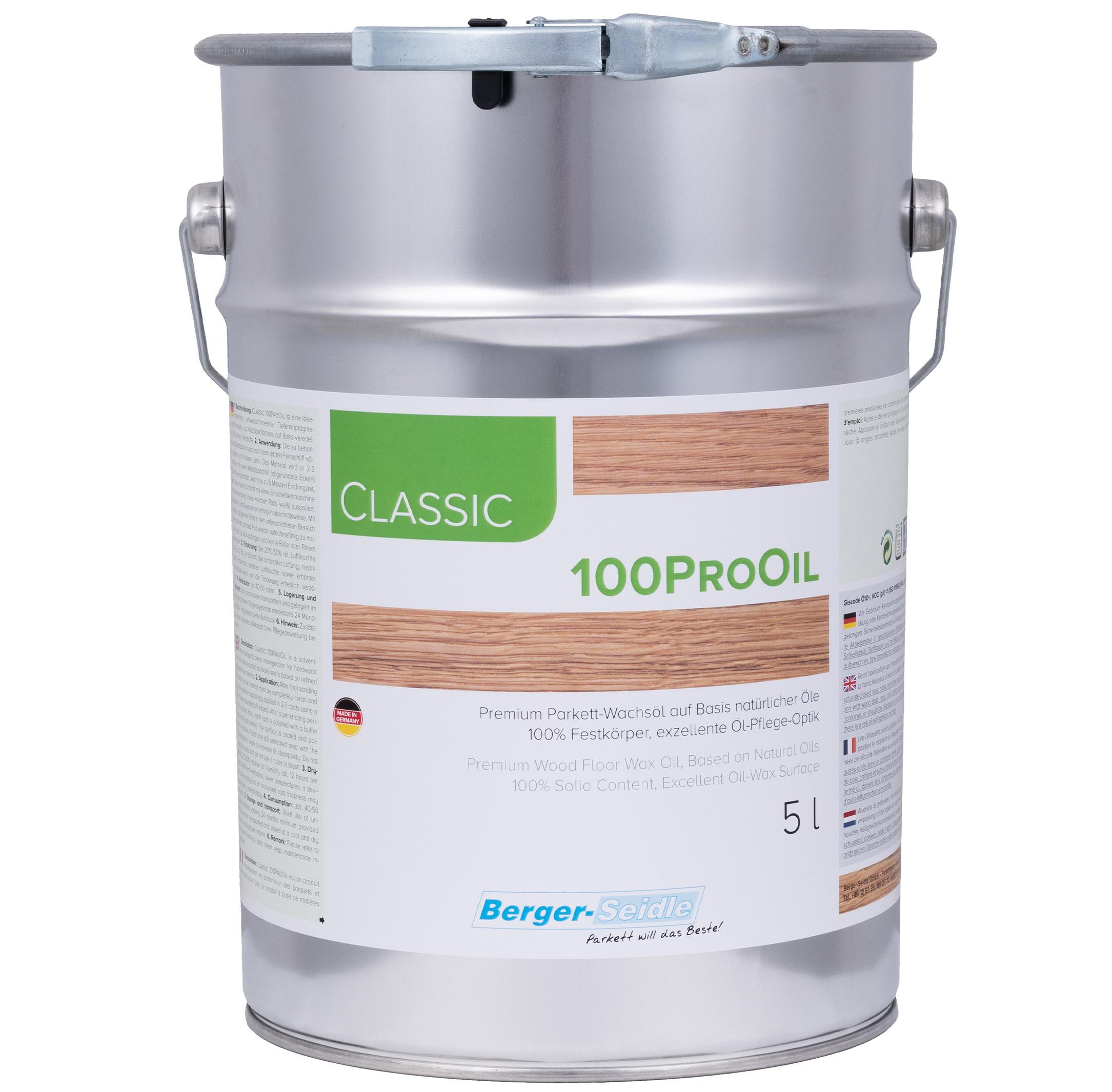 Масло с воском для паркета Berger Classic 100ProOil 5 л