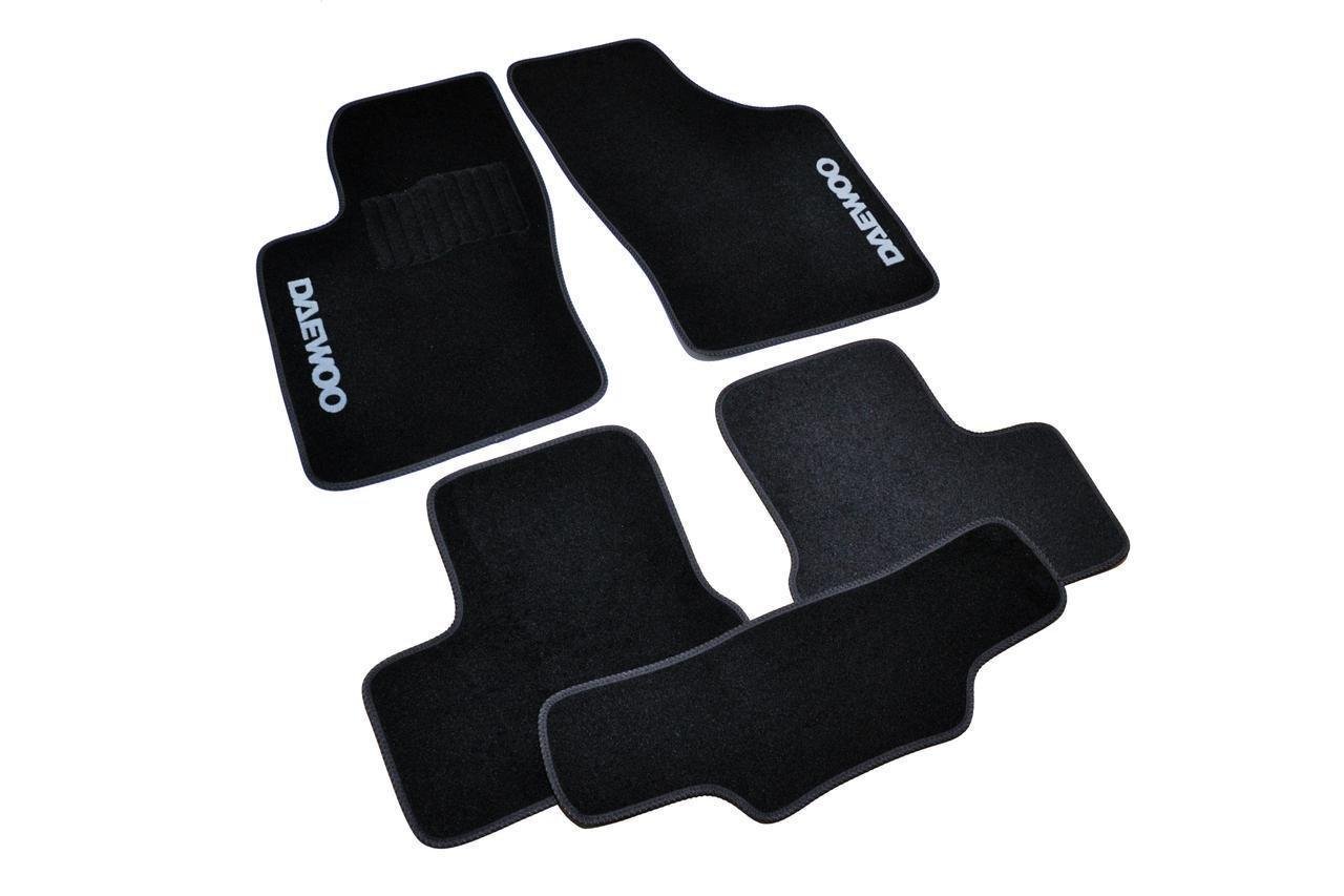 Коврики автомобильные ворсовые в салон для Daewoo Nexia 1995-2008- 5 шт. Черный (BLCCR1122)