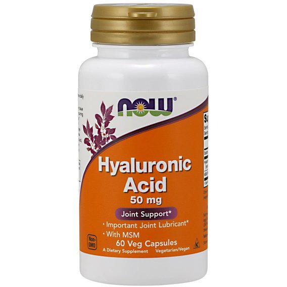 Гіалуронова кислота NOW Foods Hyaluronic Acid with MSM 60 Veg caps