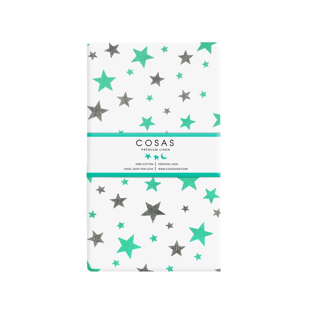 Набір простирадл Cosas Stars Mint Grey Stars Grey 155х240 см 2 шт. (4822052024027) - фото 3