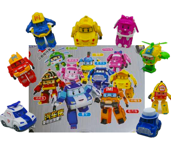 Фигурки Robocar Poli машинки инерционные 9 шт.