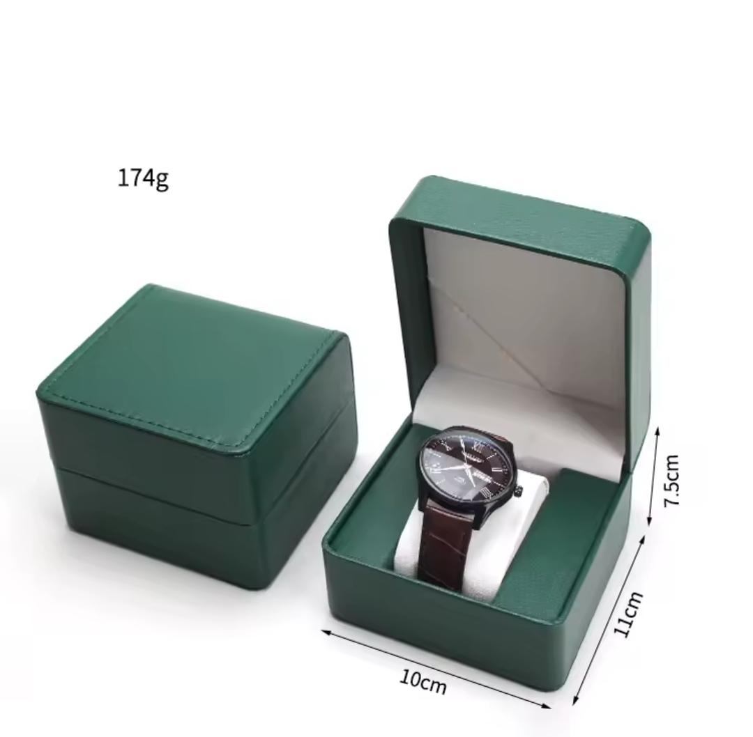 Коробка подарункова для наручних годинників 12х12 см Зелений - фото 2 Коробка подарункова для наручних годинників 12х12 см Зелений - фото 2